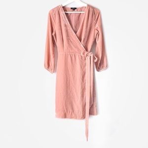J.crew Blush Pink Classic Wrap Dress